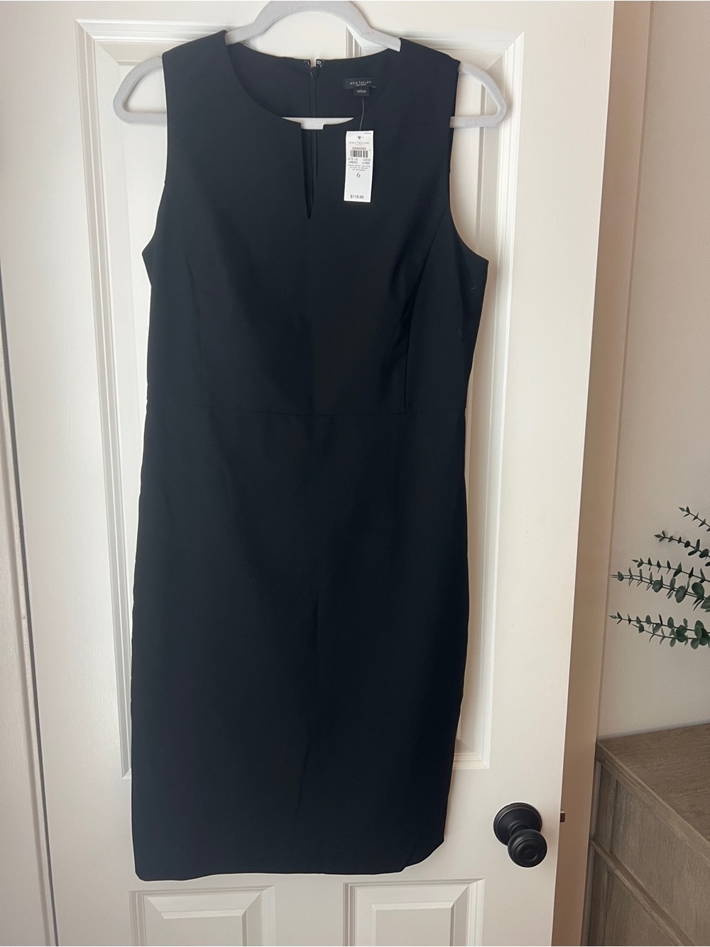 Ann Taylor Black Sleeveless Sheath Dress